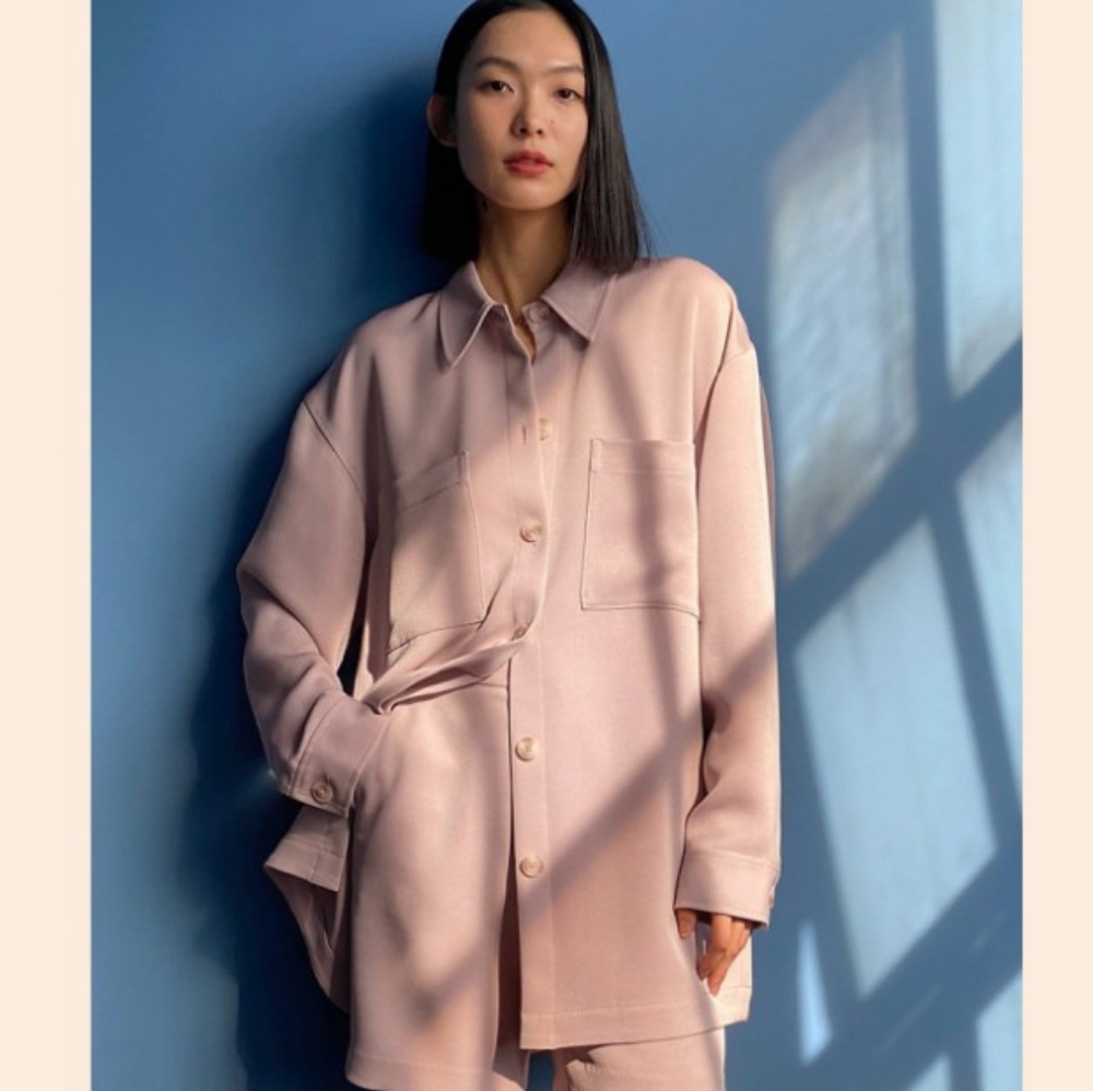 Aritzia Babaton Borna Jacket in Fawn Pink Colour - Picture 1 of 4